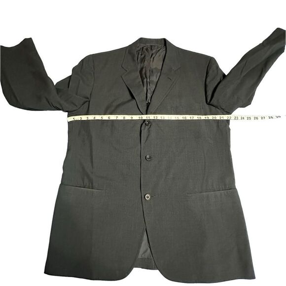 Vintage 1960s Charcoal Grey Hand made lightweight wool blend blazer size 42R - Picture 9 of 13